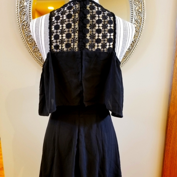 Francesca Black Eyelet Layered Sleeveless Dress - Picture 7 of 10